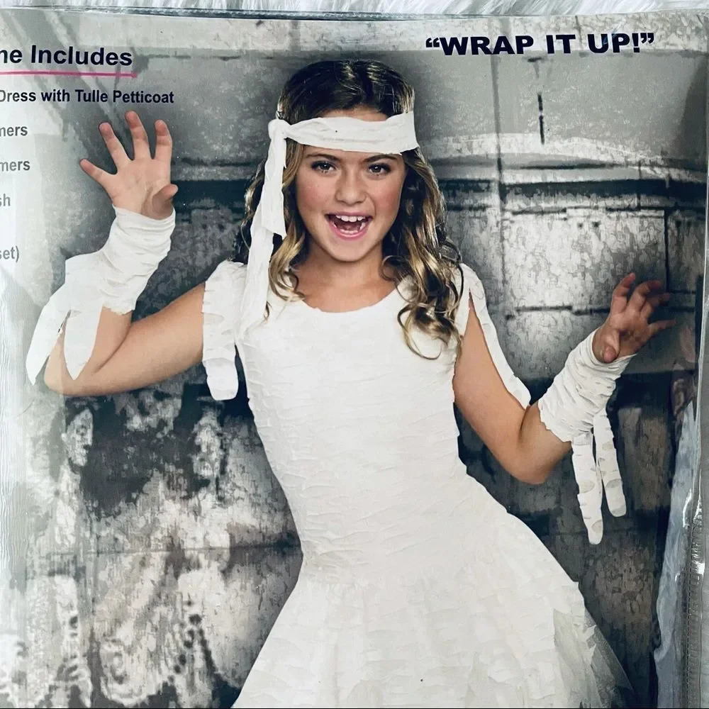 NWT Sugar‎ Sugar Wrap it Up Mummy Costume Girls M